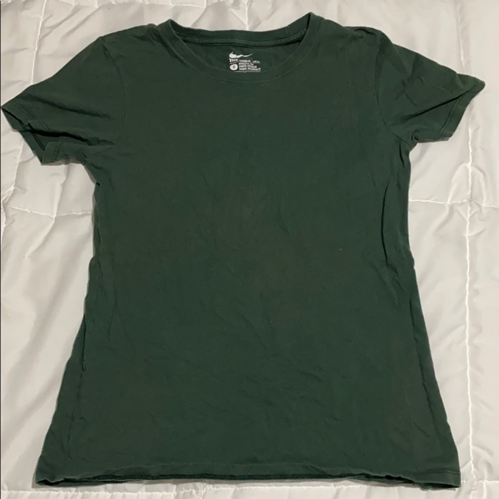 Green athletic shirt